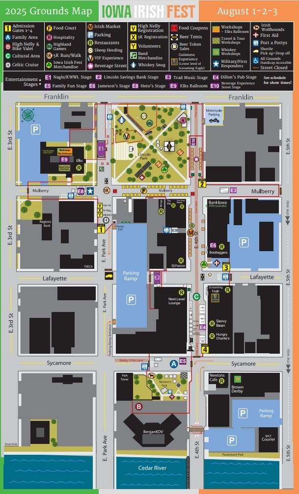 2025 Irish Fest Map