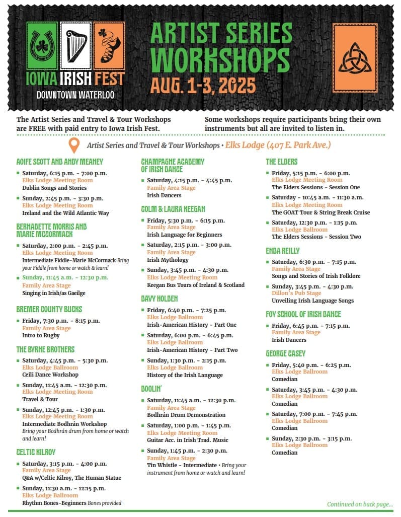 2025 Artist Series Flyer